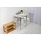 Kingston Brass 30 Carrara Marble Console Sink with Stainless Steel Legs, Marble WhitePolished Nickel LMS30M86ST - alternate 3